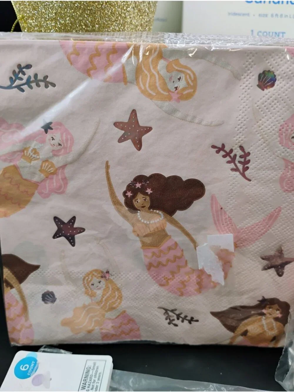 Mermaid-Themed Party Supplies By Spritz Including Decorations & Favors